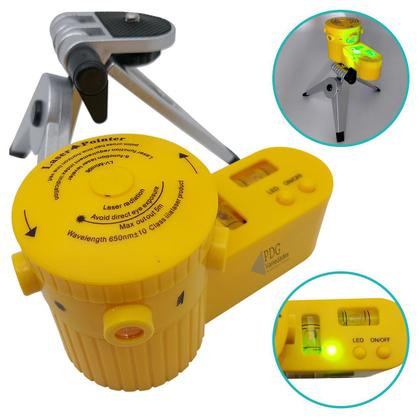 Imagem de Nível Laser Giratório 360 Profissional 5 em 1 Linha De Cruz Ponto Vertical Horizontal  Solo Lazer Nivelador Com Tripé