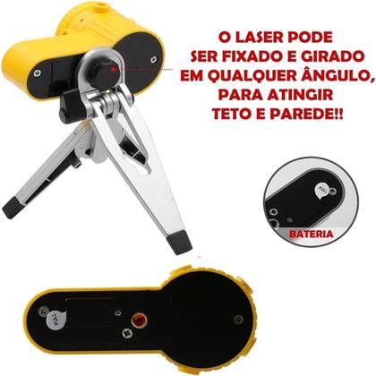 Imagem de Nível Laser Giratório 360º Com Tripé Nivelador Multifuncional Profissional Piso Teto 5 Modos