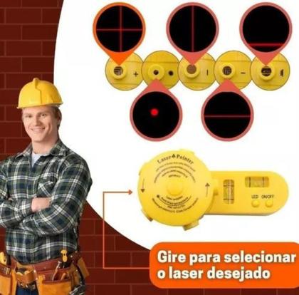 Imagem de Nível Laser Giratório 360º Com Tripé Nivelador Multifuncional Profissional Piso Teto 5 Modos