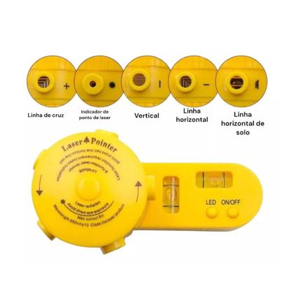 Imagem de Nível Laser Giratório 360º Com Tripé Nivelador Multifuncional Profissional Piso Teto 5 Modos