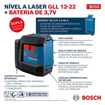 Imagem de Nível Laser Linear Gll 12-22 Alcance 12m Bosch