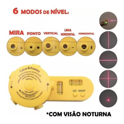 Imagem de Nível Laser Trena Esquadro Bolha Horizontal Vertical + Tripé