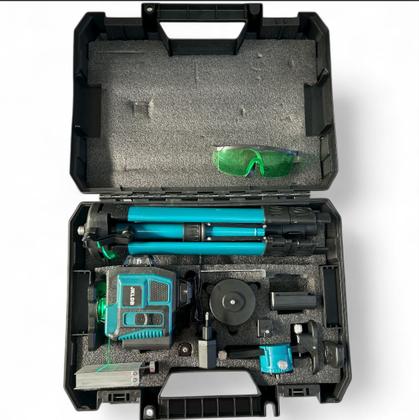 Imagem de Nível Laser Verde 4d 16 Linhas Automático 2 Bateria Com Tripé e Maleta