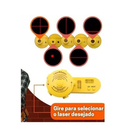 Imagem de Nível Multifuncional Amarelo Laser Vertical Horizontal Tripé - BMAX