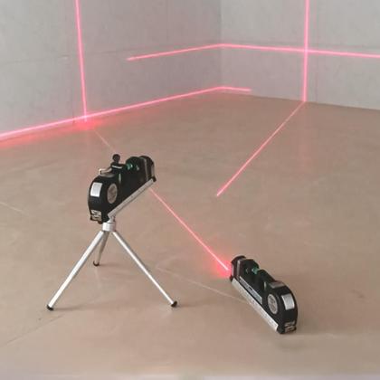 Imagem de Nivel Nivelador A Laser 8m Alta Precisao Com Trena E Regua