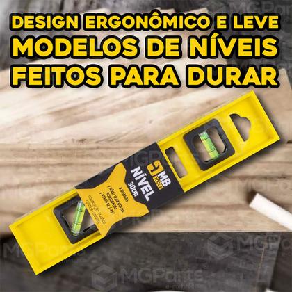 Imagem de Nível Régua 3 Bolhas 50cm Profissional ABS De Prumo Medição Nivelador Pronta Entrega
