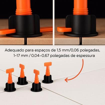 Imagem de Nivelador de Piso e Azulejos Reutilizável Com Chave - 100 Unidades