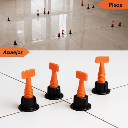 Imagem de Nivelador de Piso e Azulejos Reutilizável Com Chave - 100 Unidades
