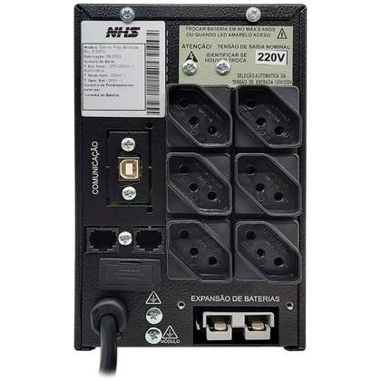 Imagem de Nobreak Gamer Nhs Play Senoidal 1000Va, Ent. Bivolt, Saída