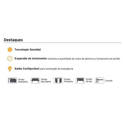 Imagem de Nobreak para Portão Basculante Deslizante 220V 1/2HP Senoidal 700VA 2 Baterias Internas - Ragtech