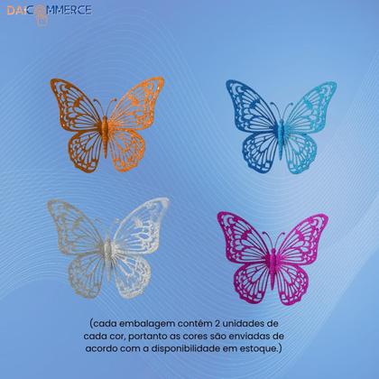 Imagem de Noiva em Resina + Kit 10 Borboletas Decoração Cores Variadas