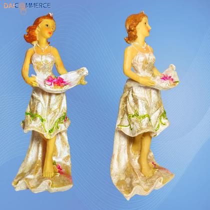 Imagem de Noiva em Resina + Kit 10 Borboletas Decoração Cores Variadas