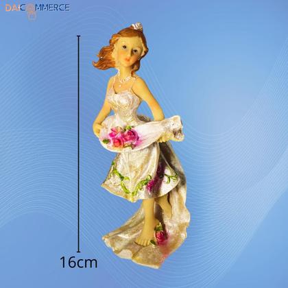 Imagem de Noiva em Resina + Kit 10 Borboletas Decoração Cores Variadas