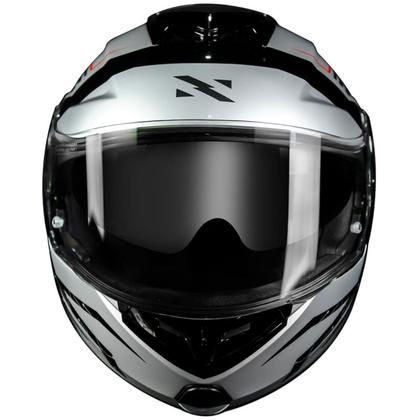 Imagem de Norisk capacete route ff345 charge preto/cinza/vermelho n62/xl motoqueiro motociclista masculino feminino robocop