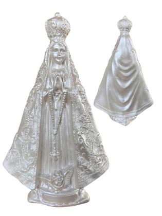 Imagem de Nossa Senhora Aparecida 20cm NA COR BRANCO PEROLADO