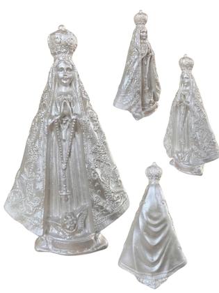 Imagem de Nossa Senhora Aparecida 20cm NA COR BRANCO PEROLADO