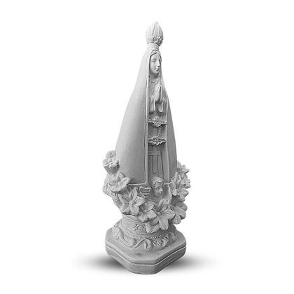 Imagem de Nossa Senhora Aparecida Gesso Cru Para Artesanato Flor 23cm