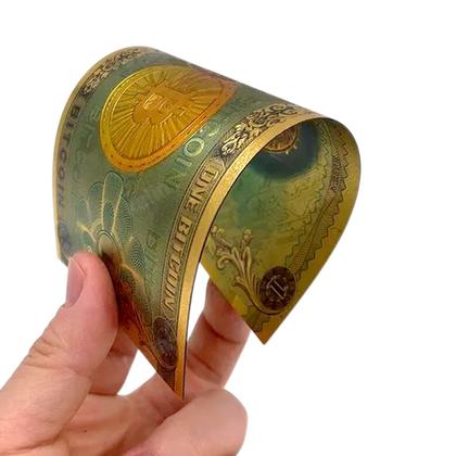Imagem de Nota Cédula Bitcoin BTC Criptomoeda Edição Colecionável Hold Crypto