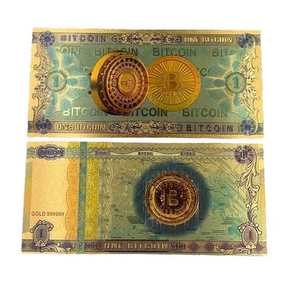 Imagem de Nota Cédula Bitcoin BTC Criptomoeda Edição Colecionável Hold Crypto