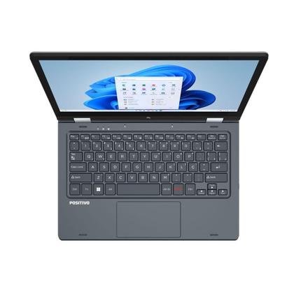 Imagem de Notebook 2 Em 1 Positivo Duo C4128B-3 Intel Celeron Dual Core Windows11 Home 11,6" Cinza Escuro