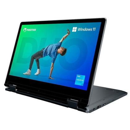 Imagem de Notebook 2 em 1 Positivo Duo C8128E Intel Celeron N4500 Windows 11 Home 8GB RAM 128GB eMMC 11” LED HD IPS - Cinza