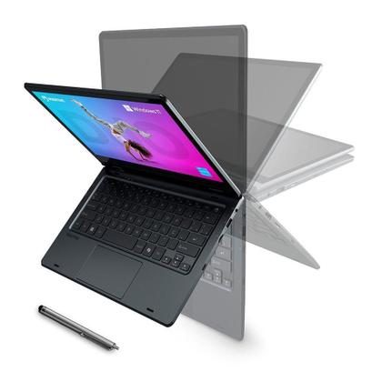 Imagem de Notebook 2 em 1 Positivo Duo C8128E Intel Celeron N4500 Windows 11 Home 8GB RAM 128GB eMMC 11” LED HD IPS - Cinza