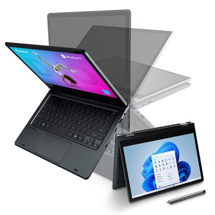 Imagem de Notebook 2 em 1 Positivo Duo C8128E Intel Celeron N4500 Windows 11 Home 8GB RAM 128GB eMMC 11” LED HD IPS - Cinza