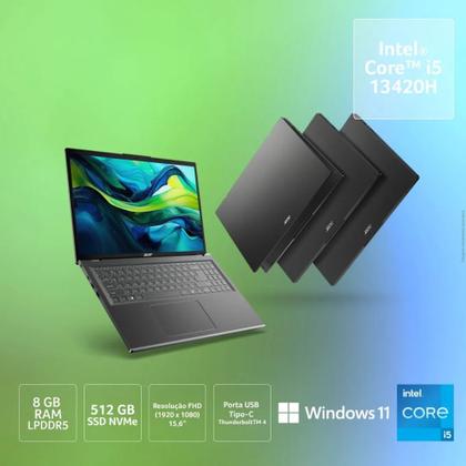 Imagem de Notebook Acer Aspire 15 A15-51M-54E6, Intel Core i5-13420H, 8GB, 512GB