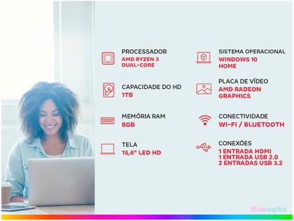 Imagem de Notebook Acer Aspire 3 A315-23-R6DJ AMD Ryzen 3