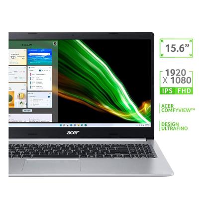 Imagem de Notebook Acer Aspire 5 AMD Ryzen7-5700U, 16GB RAM, SSD 512GB, 15.6" FHD IPS, AMD Radeon, Linux, Prata - A515-45-R74N