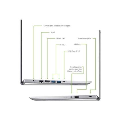 Imagem de Notebook Acer Aspire 5 Ryzen 5 5500U 8GB SSD 512GB Full HD Windows 11