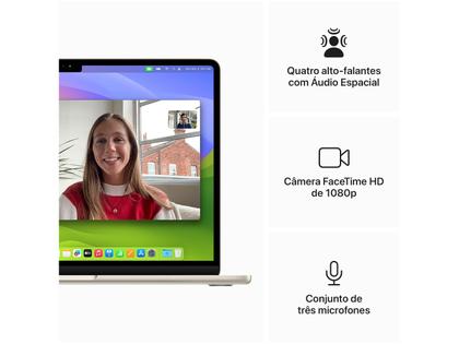 Notebook Apple Macbook Air 13” M3 16GB RAM 512GB SSD Estelar