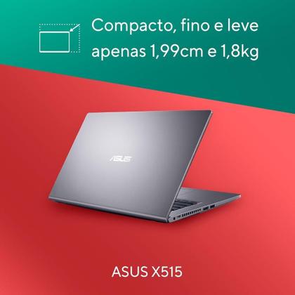 Imagem de Notebook Asus 15.6 Intel Dual Core 4 Gb 128 Gb Ssd X515ka