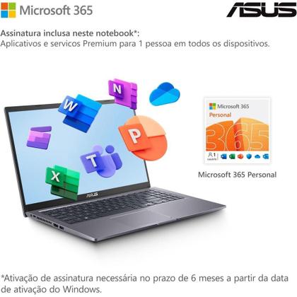 Imagem de Notebook Asus 15.6 Intel Dual Core 4 Gb 128 Gb Ssd X515ka