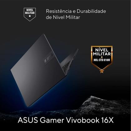 Imagem de Notebook ASUS Gamer Vivobook 16X,  i5 12500H, 8GB RAM, RTX 2050, SSD 512GB, Tela 16", W11 Home