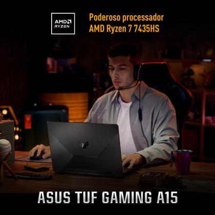 Imagem de Notebook ASUS TUF Gaming A15 FA506NCR RTX 3050 AMD Ryzen 7 7435HS 16GB Ram 512GB SSD Windows 11 Home Tela 15,6" 144Hz FHD Black - HN088W