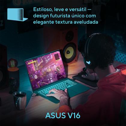 Imagem de Notebook ASUS V16 V3607VU NVIDIA RTX 4050 Intel Core 5 210H 8Gb Ram 512Gb SSD Linux KeepOs Tela 16" LED Nível IPS 144Hz Preto - RP296
