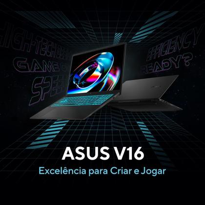 Imagem de Notebook ASUS V16 V3607VU NVIDIA RTX 4050 Intel Core 5 210H 8Gb Ram 512Gb SSD Linux KeepOs Tela 16" LED Nível IPS 144Hz Preto - RP296