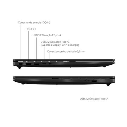 Imagem de Notebook ASUS V16 V3607VU NVIDIA RTX 4050 Intel Core 5 210H 8Gb Ram 512Gb SSD Linux KeepOs Tela 16" LED Nível IPS 144Hz Preto - RP296