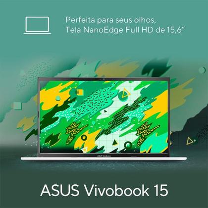 Imagem de Notebook ASUS Vivobook 15 M1502, AMD Ryzen 7 5825U, 16GB RAM, 512 GB SSD, KeepOS, Tela 15.6, FHD, Cool Silver - M1502YA-NJ612