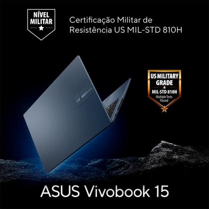 Imagem de Notebook ASUS Vivobook 15 M1502, AMD Ryzen 7 5825U, 16GB RAM, 512 GB SSD, KeepOS, Tela 15.6, FHD, Cool Silver - M1502YA-NJ612