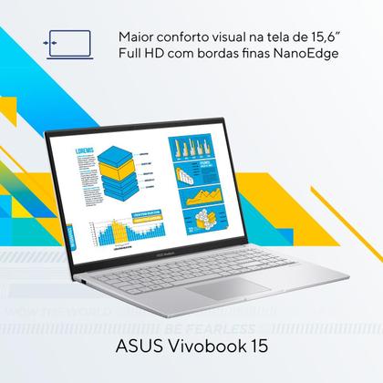 Imagem de Notebook ASUS Vivobook 15 X1504VA Intel Core i5 1334U 16Gb Ram 1TB SSD Linux KeepOS Intel Iris Xe Tela 15,6" LED FHD Silver - NJ2247