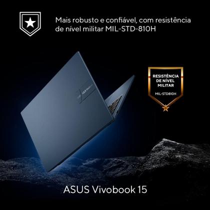 Imagem de Notebook ASUS Vivobook 15 X1504VA Intel Core i5 1334U 16Gb Ram 512GB SSD Linux KeepOS Intel Iris Xe Tela 15,6" LED FHD Blue - NJ1746