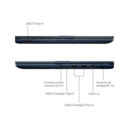 Imagem de Notebook ASUS Vivobook 15 X1504VA Intel Core i5 1334U 16Gb Ram 512GB SSD Linux KeepOS Intel Iris Xe Tela 15,6" LED FHD Blue - NJ1746