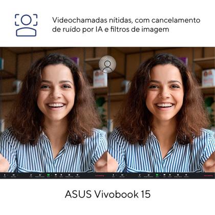 Imagem de Notebook ASUS Vivobook 15 X1504VA Intel Core i5 1334U 4GB Ram 256Gb SSD Linux KeepOS Tela 15,6" LED FHD Silver - NJ1726