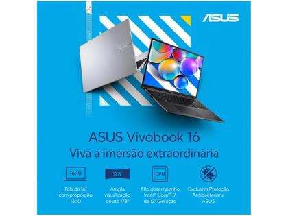 Notebook Asus Vivobook 16 Intel Core i7 8GB 256GB - SSD 16