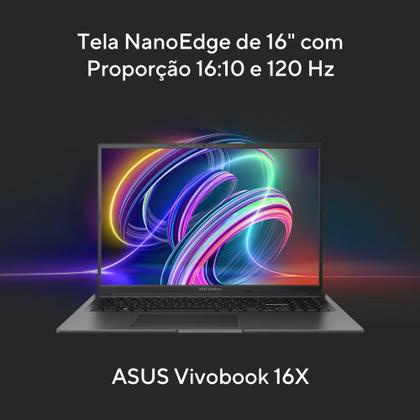 Imagem de Notebook ASUS Vivobook 16X K3605ZF RTX 2050 Intel Core i5 12500H 8Gb Ram 512Gb SSD Windows 11  FHD 16" Preto - N1420W