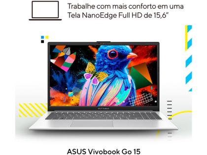 Imagem de Notebook ASUS VivoBook Go 15 E1504GA-NJ447 Intel Core i3 4GB RAM 256GB SSD 15,6" Full HD Linux 90NB0