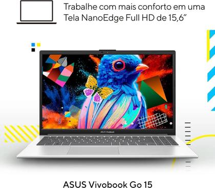 Imagem de Notebook ASUS Vivobook Go 15 Intel Core i3 4GB 128GB SSD