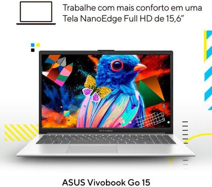 Imagem de Notebook ASUS Vivobook Go Intel Core i3 N305 8GB Ram 256GB SSD Windows 11 E1504GA - NJ434W